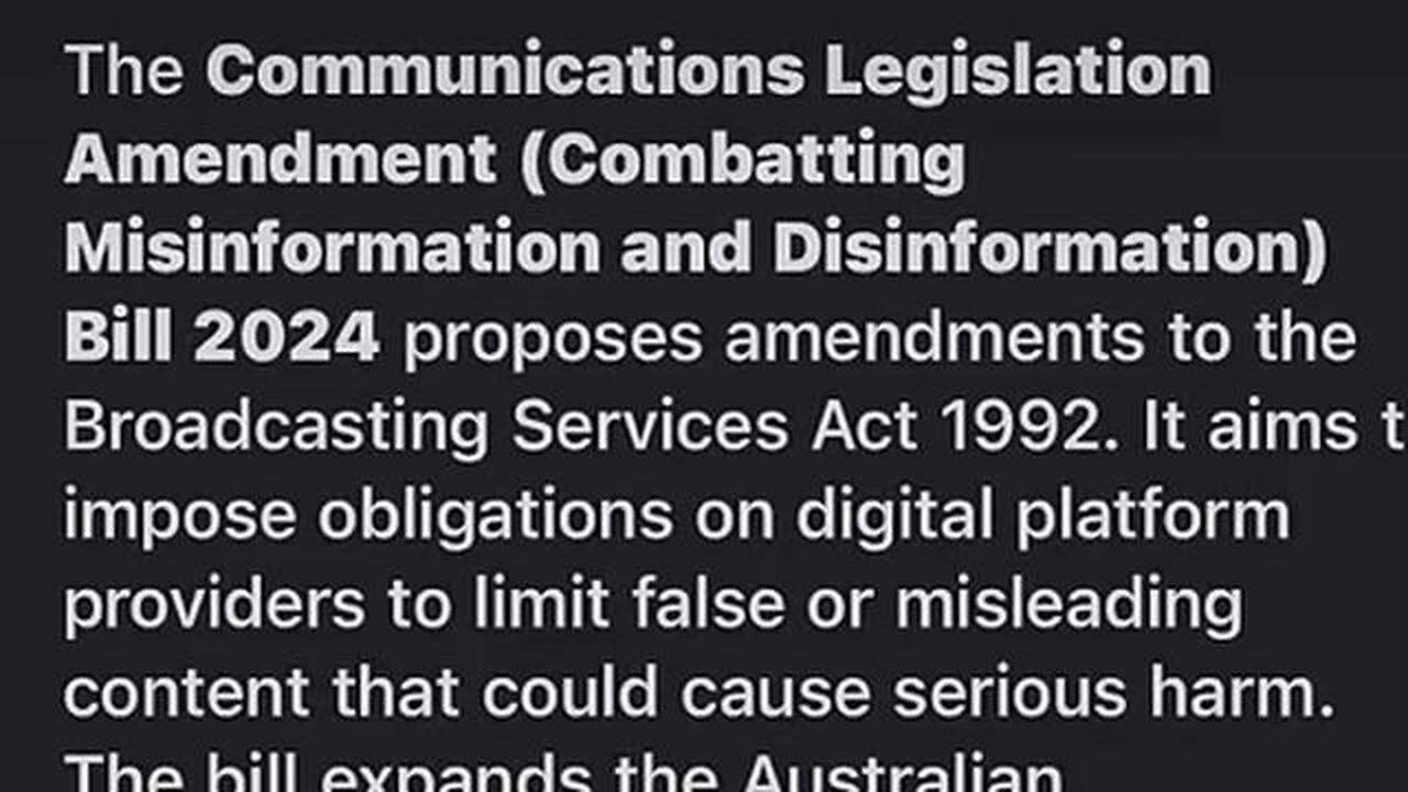 Misinfo Bill NOW I’m sitting 🪑 6/11/24