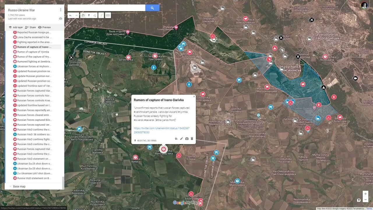 [ Luhansk Front ] RF captured Bilohorivka, Verkhnokamyanske and Maloryazantseve; Encirclement closed