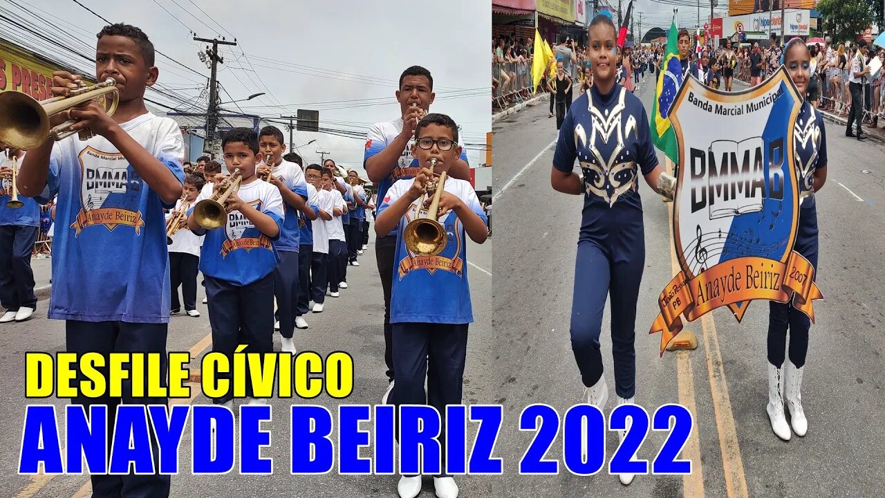 BANDA MARCIAL MUNICÍPAL ANAYDE BEIRIZ 2022 NO DESFILE CÍVICO 2022 - BAIRRO DE MANGABEIRA 2022