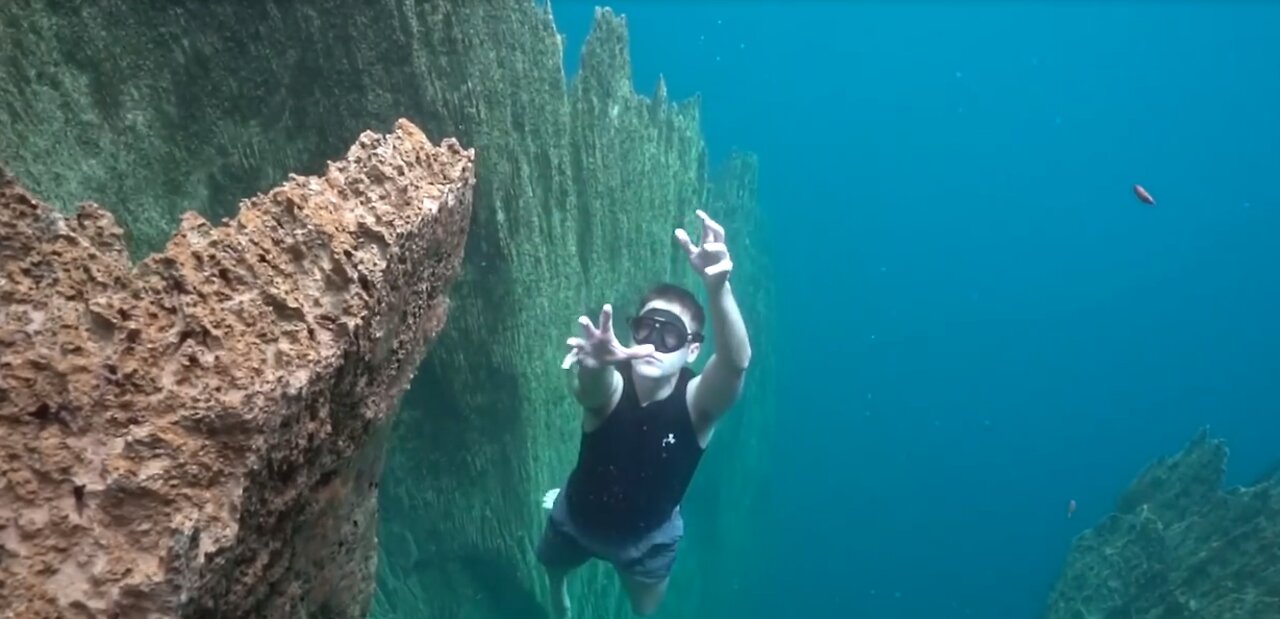 Falling Off An Underwater Cliff