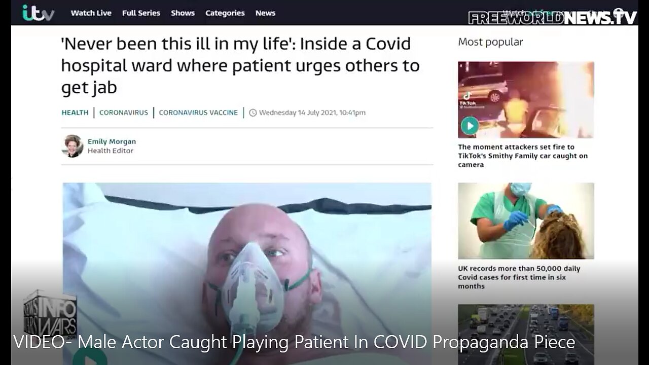 Male Actor Caught Playing Patient In COVID Propaganda Piece - Infowars