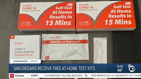 San Diegans start receiving free at-home tests