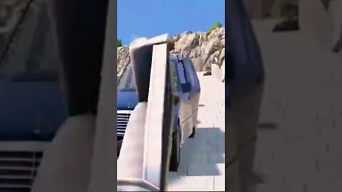 car down stairs#cars #carvsspeedbumps #carvspothole #carpolice #carsvschains #games