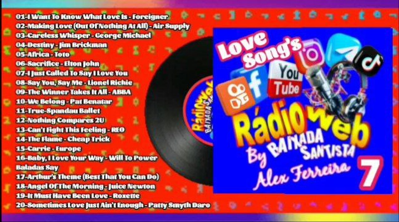 Brazil - Rádio Web Baixada Santista - Love Song's 7 - By Alex Ferreira - Please subscribe.
