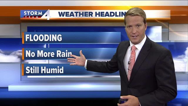 Rain moves out of water-logged viewing area