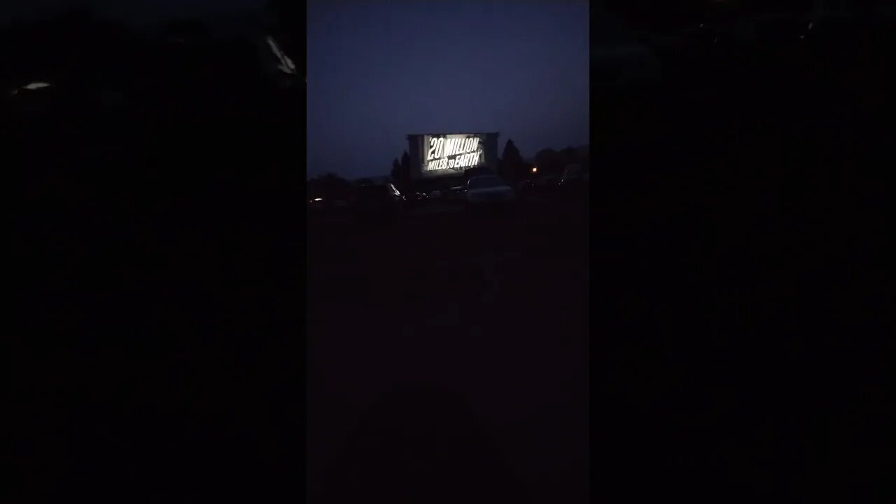 20 Million Miles to Earth trailer part 1 on drive in screen at Mahoning