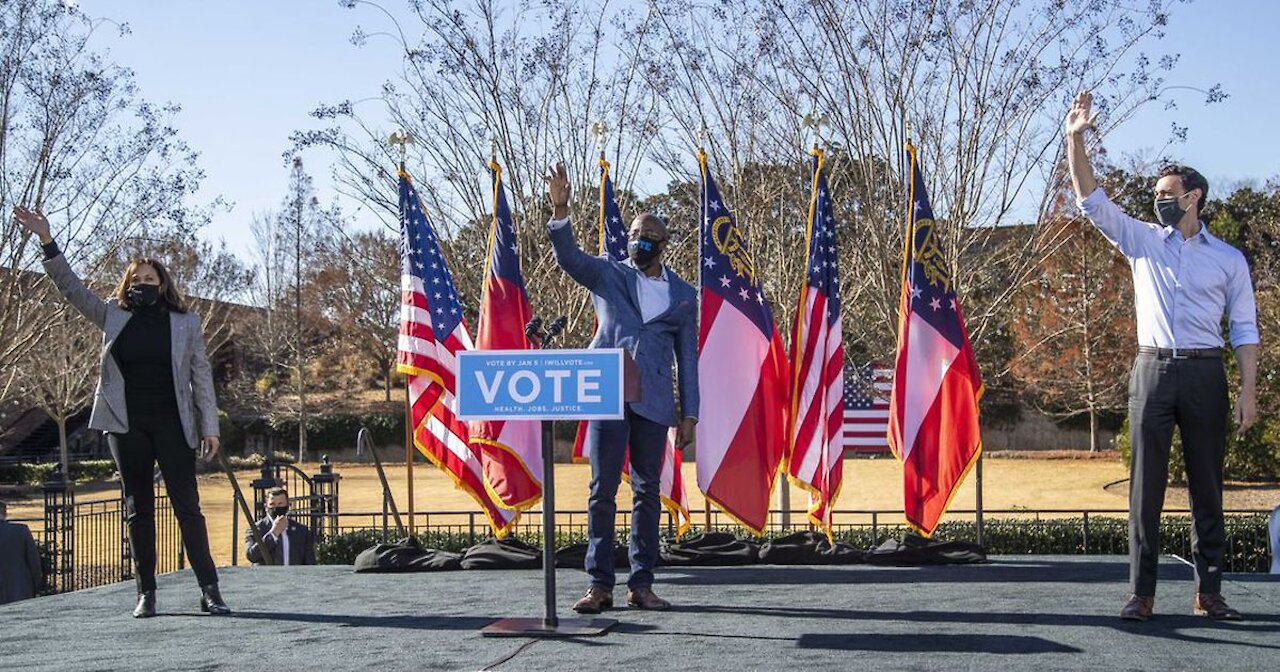 Kamala Harris in Georgia: ‘What we did in November, we can do again’