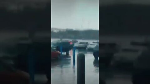 A #tornado approaches a Walmart in Round Rock, Texas