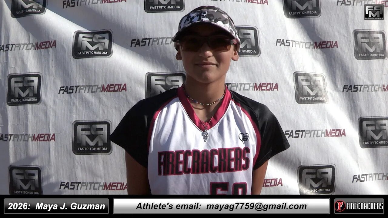 2026 Maya Guzman 4.0 GPA Shortstop, Pitcher & Outfield Softball Recruiting Skills Video Firecrackers