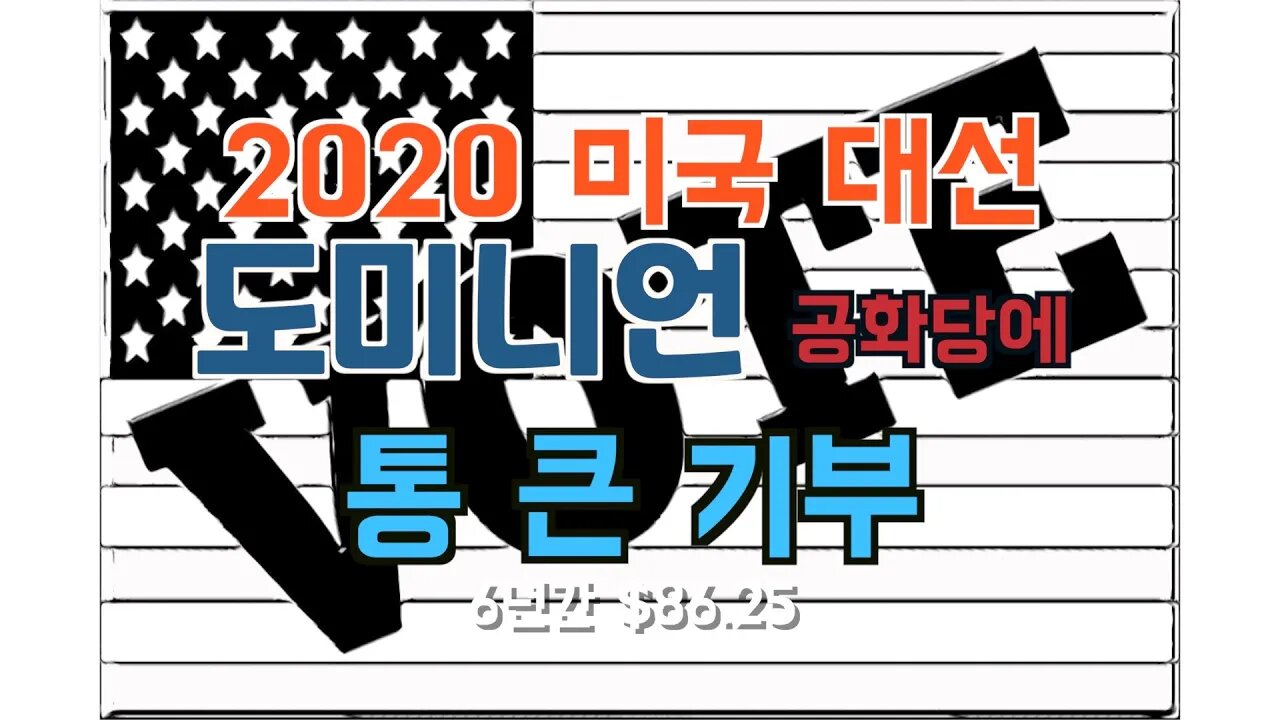 보타이맨의 미국은 지금,2020 미국 대선+도미니언 공화당에 통큰 기부 $86.25