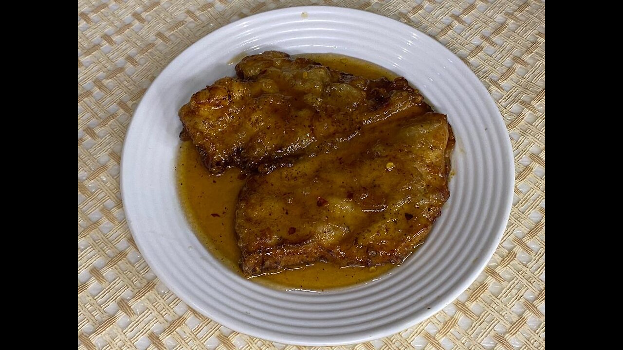 Chicken steak with honey garlic sauce