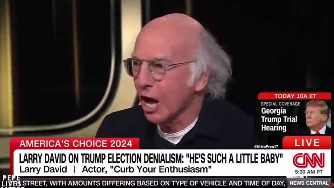 RAGING Larry David Says He Can't Go a Day w/o Thinking About #Trump - Calling Him a SOCIOPATH BABY