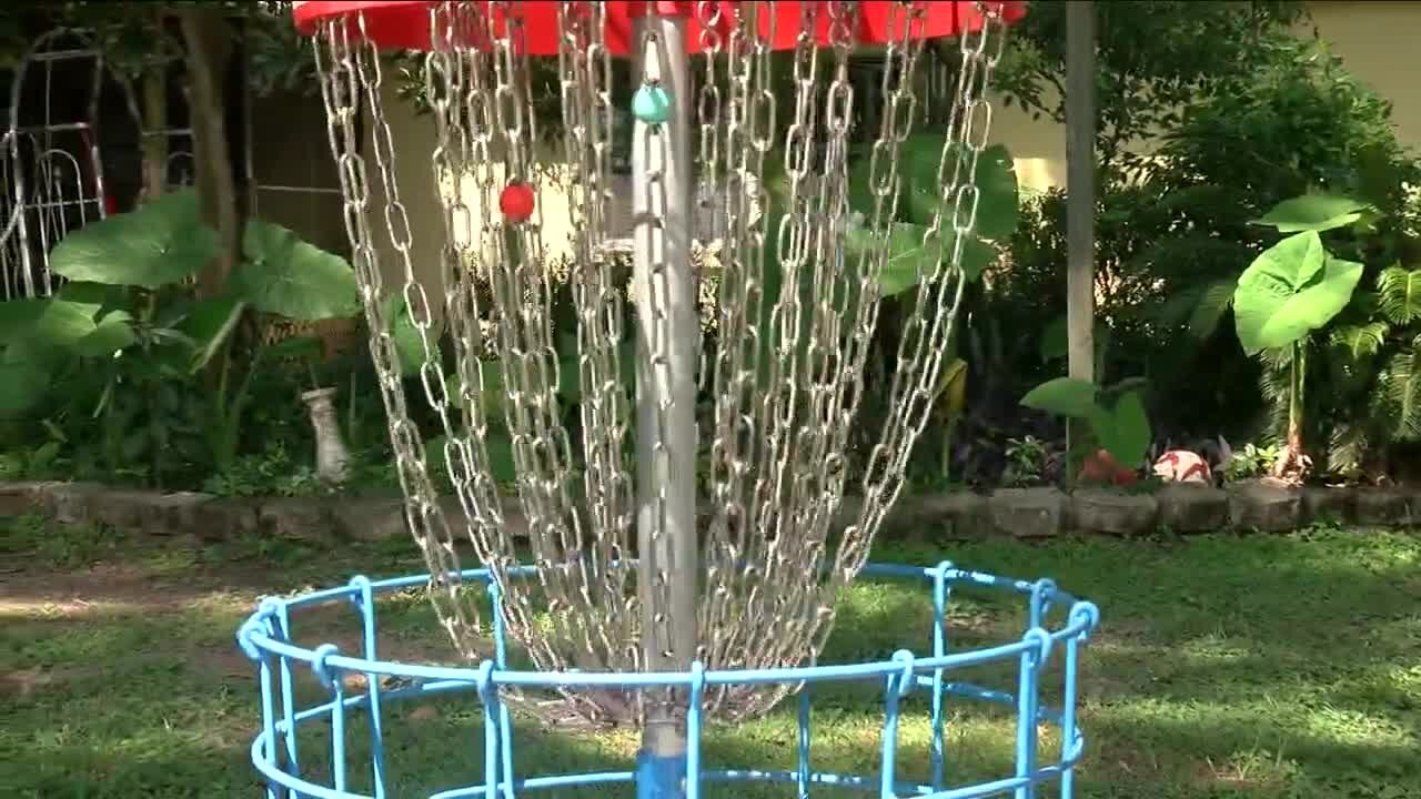 Disc golf champion returns after near-death experience