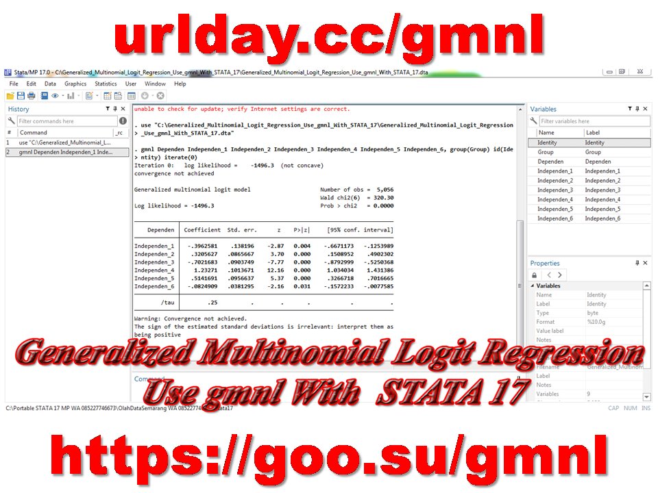 Generalized Multinomial Logit Regression Use gmnl With STATA 17