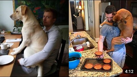 Sweet pup and his owner's dad are best friends