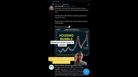 40% Expected Drop in Housing Mean Reversion. Housing Bubble Popping!