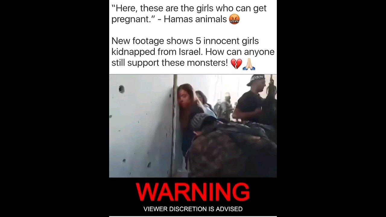 New body cam footage depicting the horrific kidnapping of 5 female Israeli hostages by Hamas.