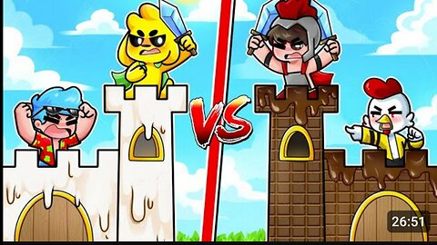 MILK SAFE CASTLE vs. CHOCOLATE SAFE CASTLE 🏰🥛🍫 MINECRAFT CASTILLO vs CASTILLO