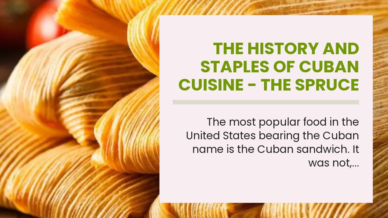 The History and Staples of Cuban Cuisine - The Spruce Eats PDFs