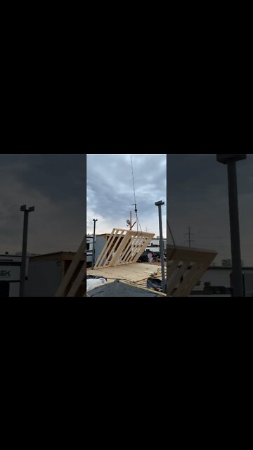 Raising up a new framed wall for the house! #TektonHomeConstruction