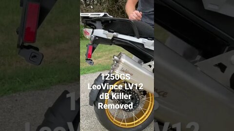 BMW 1250GS LeoVince LV12 dB Killer Removed