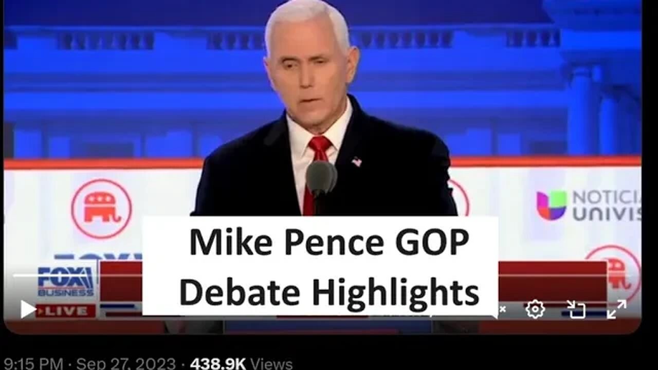 Mike Pence GOP debate highlights Sept 27th