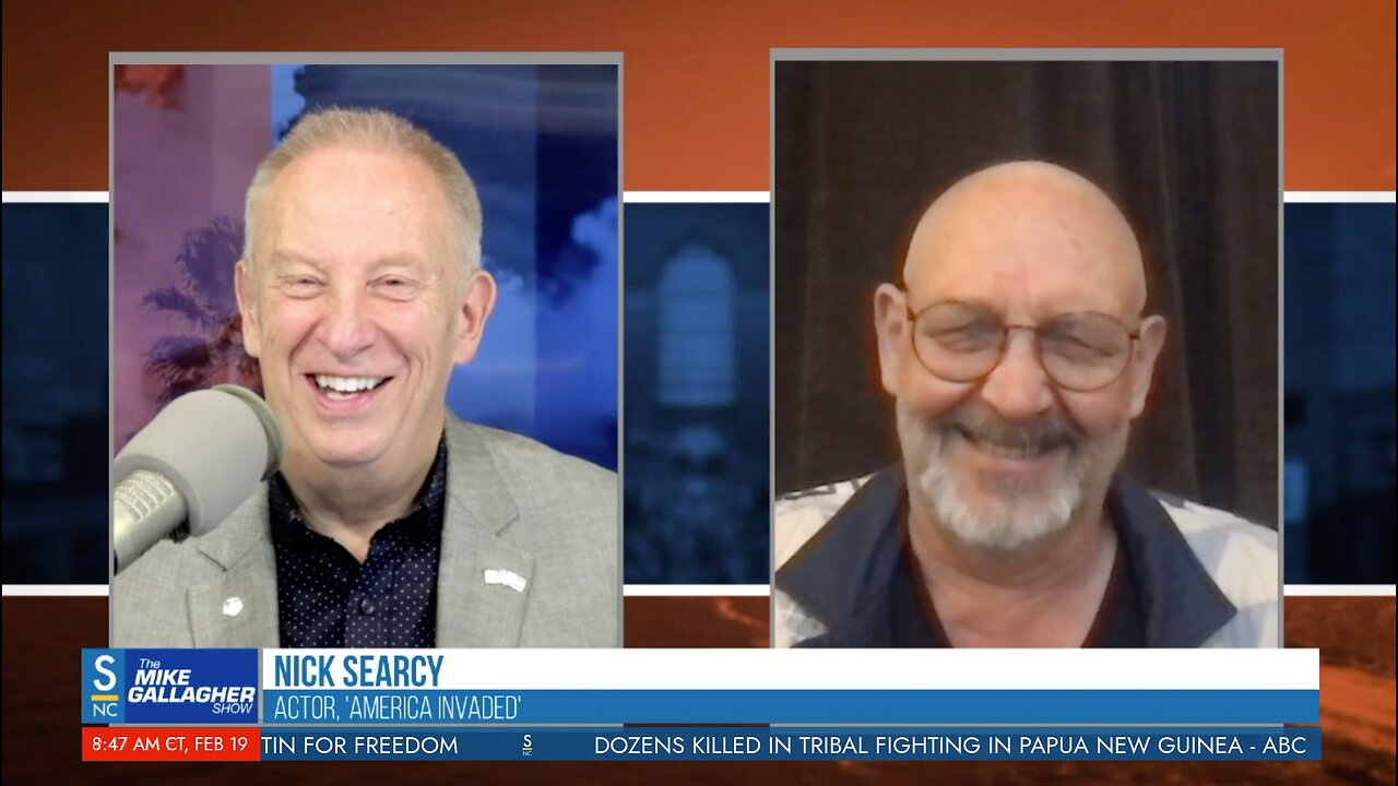 Nick Searcy joins Mike to discuss his frustration with the state of the country over the past three years and how it's fueled his work in films such as "America, Invaded" and "Police State".