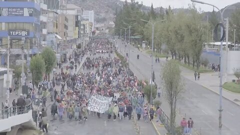 Peruvian protestors calls for removal of country's president