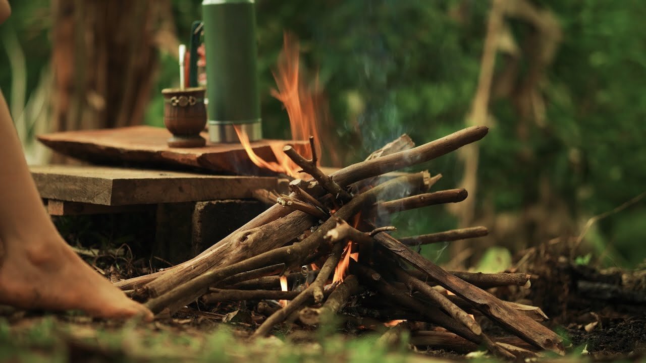 Farm Life Cooking with Fire 4K 🐓 Eggs, Kale and Fried Green Bananas