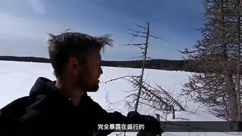 Camping in the wild in the cold winter 4