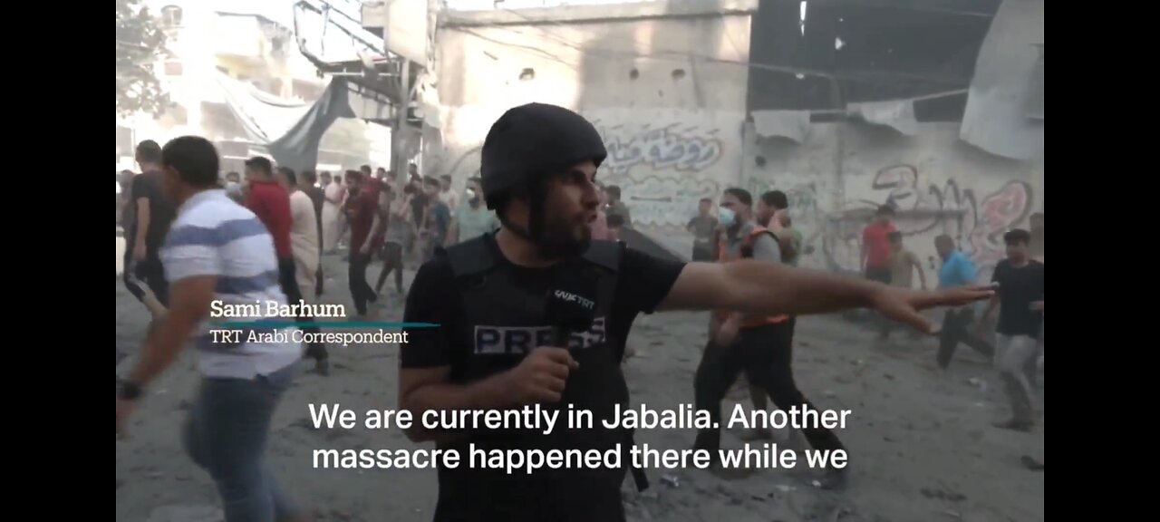 “Israel carried out a new massacre in Jabalia.”