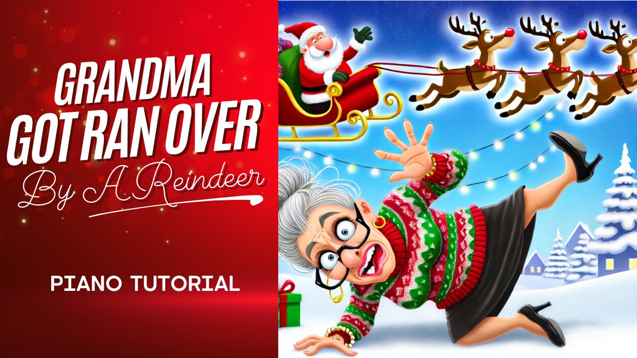 How To Play Grandma Got Ran Over By A Reindeer Chords on Piano