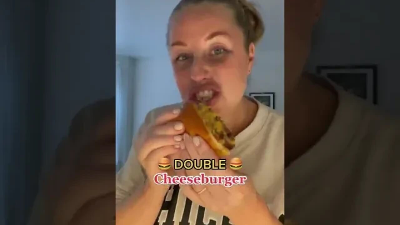 This Girl Making her special homemade Double Cheese Burger that you've love it | #shorts