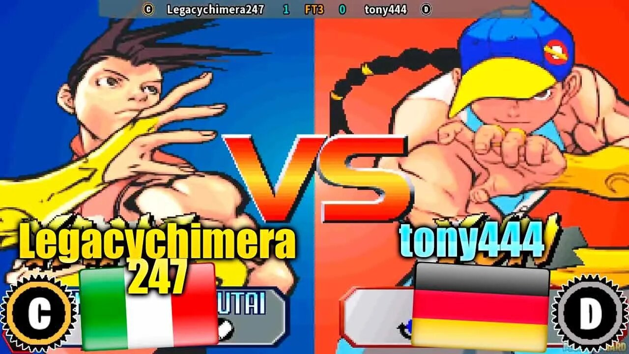 Street Fighter III 2nd Impact: Giant Attack (Legacychimera247 Vs. tony444) [Italy Vs. Germany]