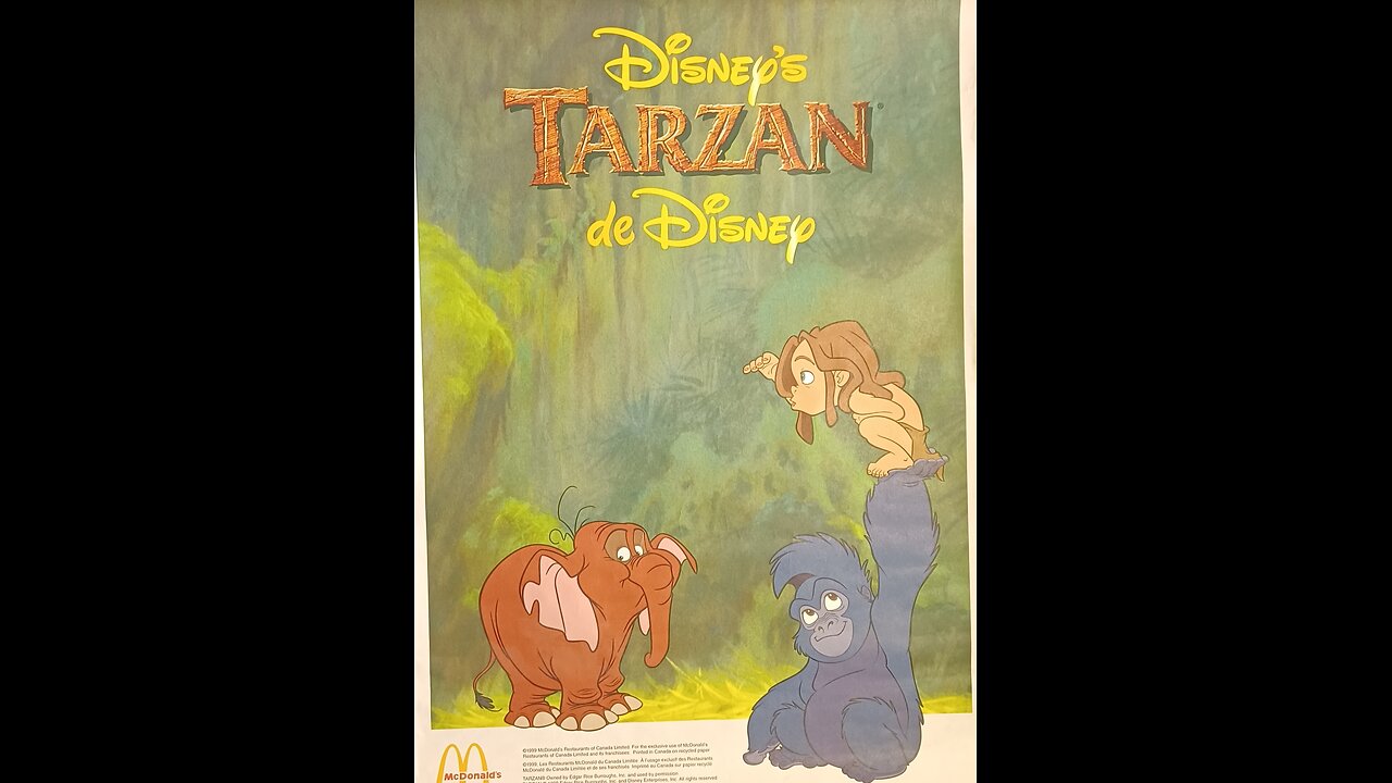 CURIOS for the CURIOUS 140: Tarzan de Disney, McDonald's Restaurants of Canada, Movie Poster, 1999