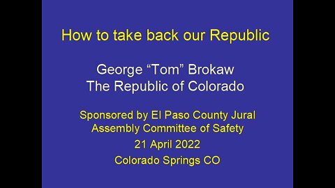 Tom Brokaw talk Apr 2022 Colorado Springs part 3