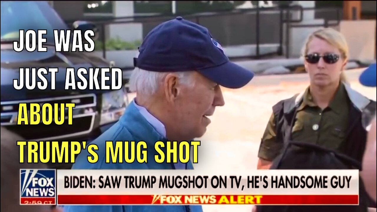 Biden JOKES about Trump’s Mug Shot