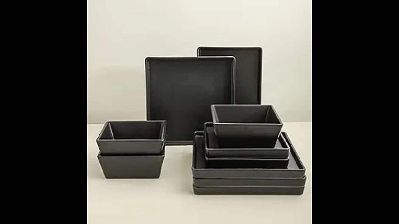 Stone Lain Grace Square Stoneware Dinnerware Set