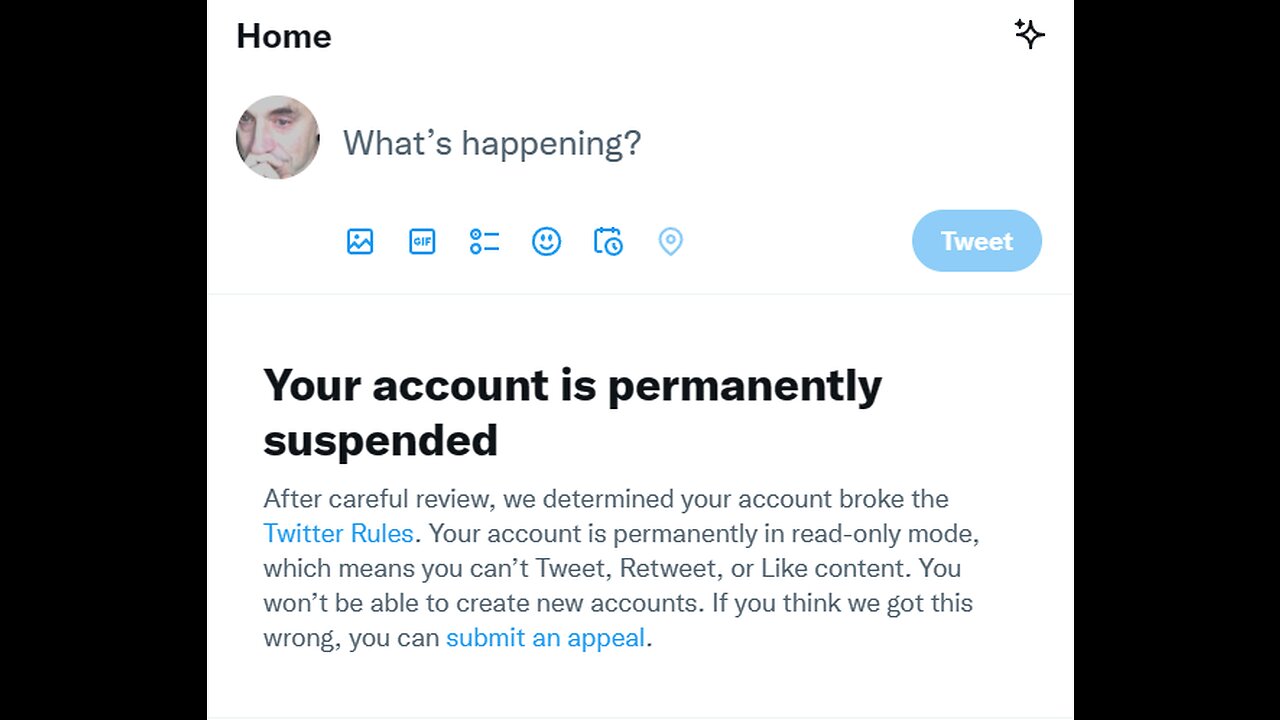 Banned again from twitter: Elon We need to talk I think lol