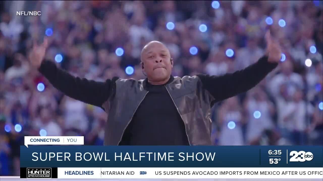 Super Bowl halftime show featured hip hop giants