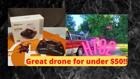 Holyton HT02 Indoor Drone flown outside - Because we can! Calibrate, Launch, Stunts and flight!