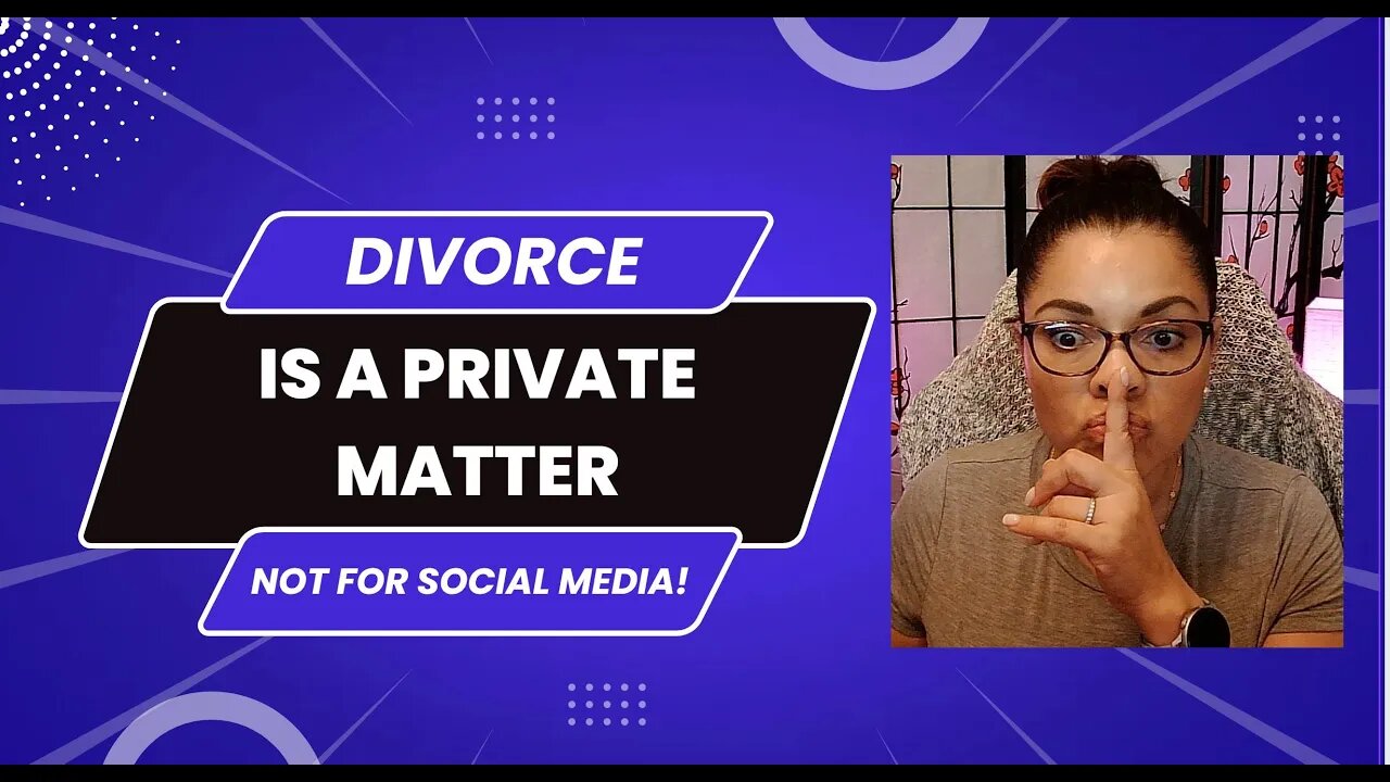 Divorce is a private matter