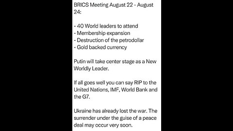 Western Hegemony FALLING APART, BRICS Now Controls 40% WORLD'S GDP & DE-DOLLARIZING 8-24-23 The Hill