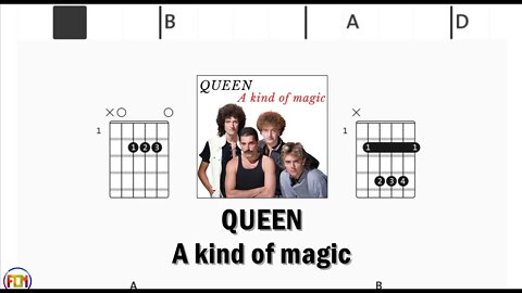 QUEEN A kind of magic - Guitar Chords & Lyrics HD