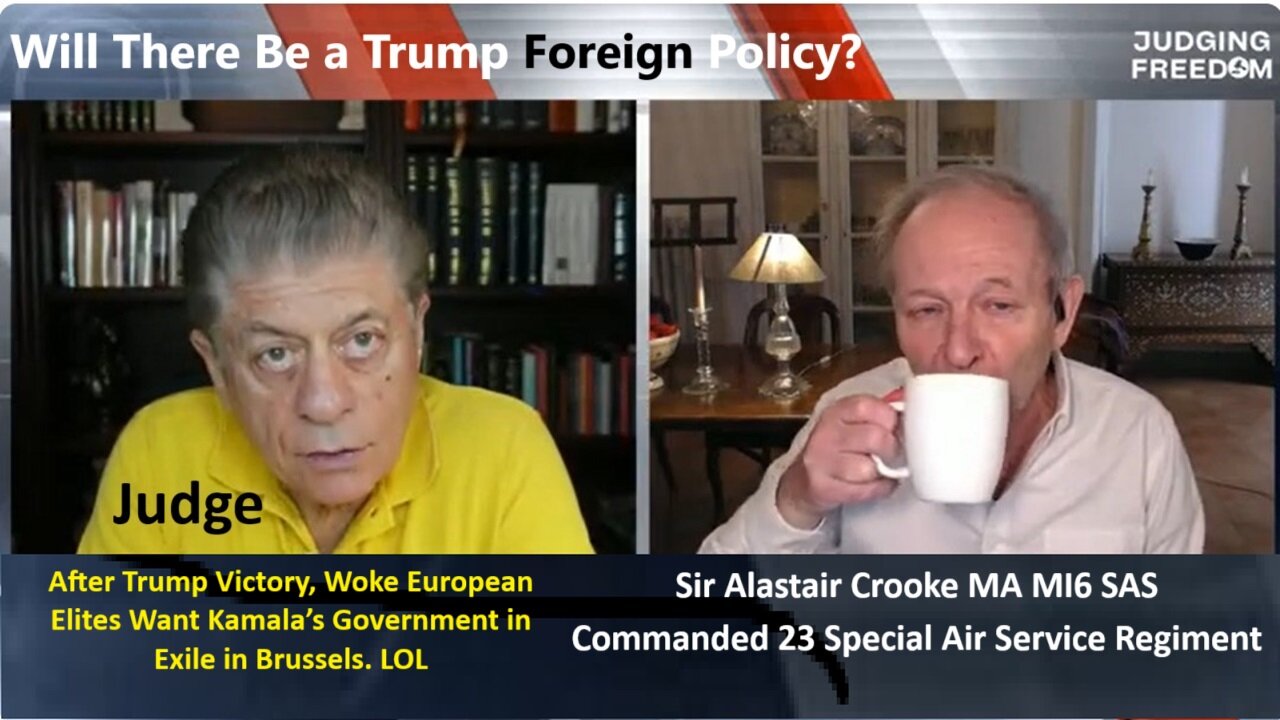 Judge w/ Sir Crooke MI6: After Trump Victory, Woke European Elites Want Kamala’s Government in Exile in Brussels