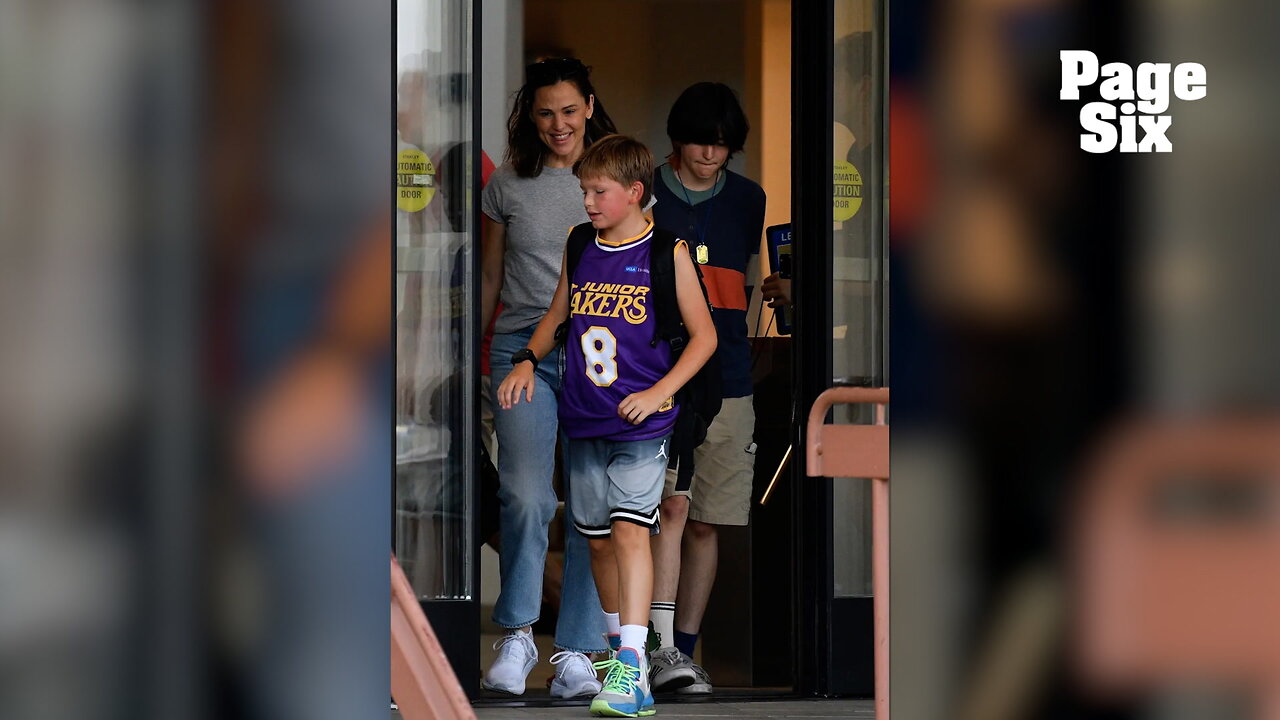 Jennifer Garner beams while out and about with her kids Seraphina, 14, and Samuel, 11