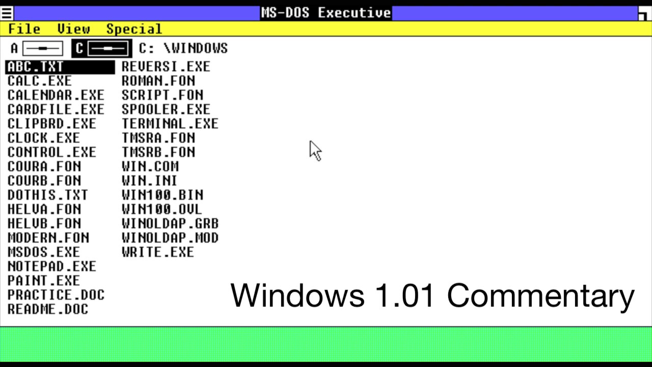 Windows 1.01 Commentary (2015)