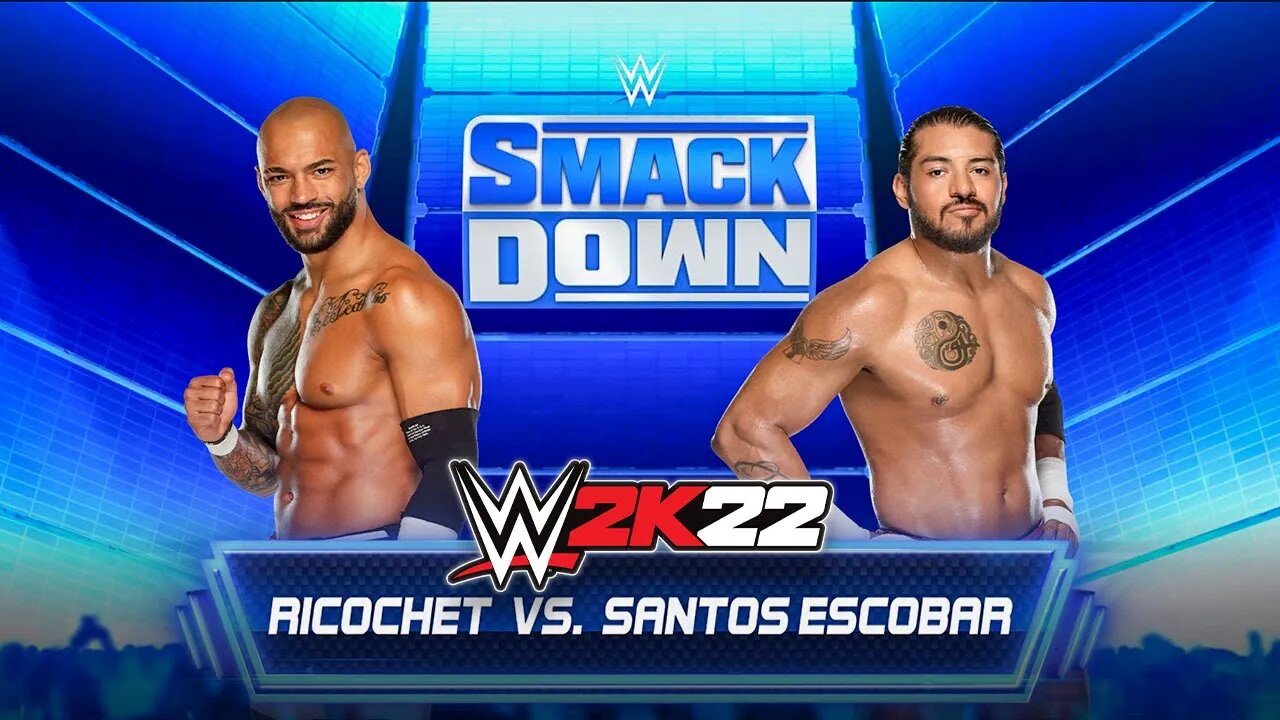 WWE 2K22: Ricochet Vs. Santos Escobar - WWE Friday Night Smackdown - Epic Gameplay!