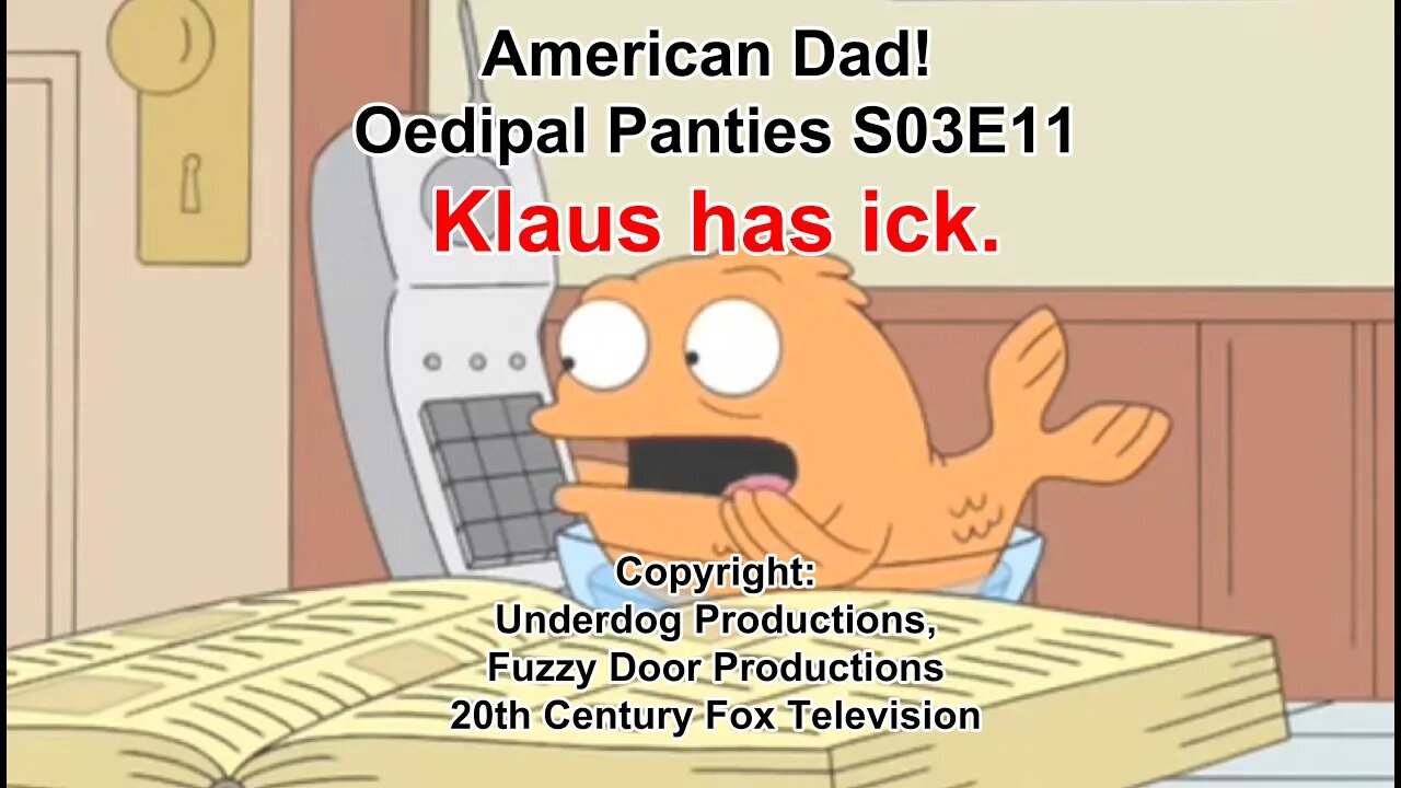 #AmericanDad #Cureforick American Dad! Klaus has ick. Clip