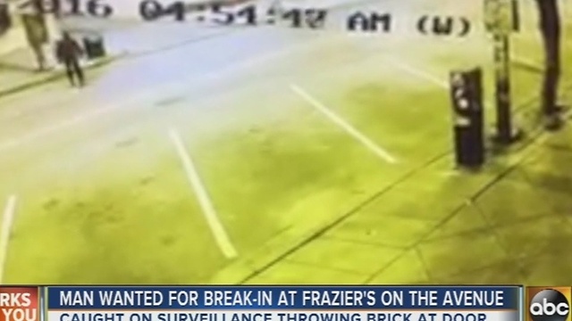 Surveillance video released in burglary at Frazier's